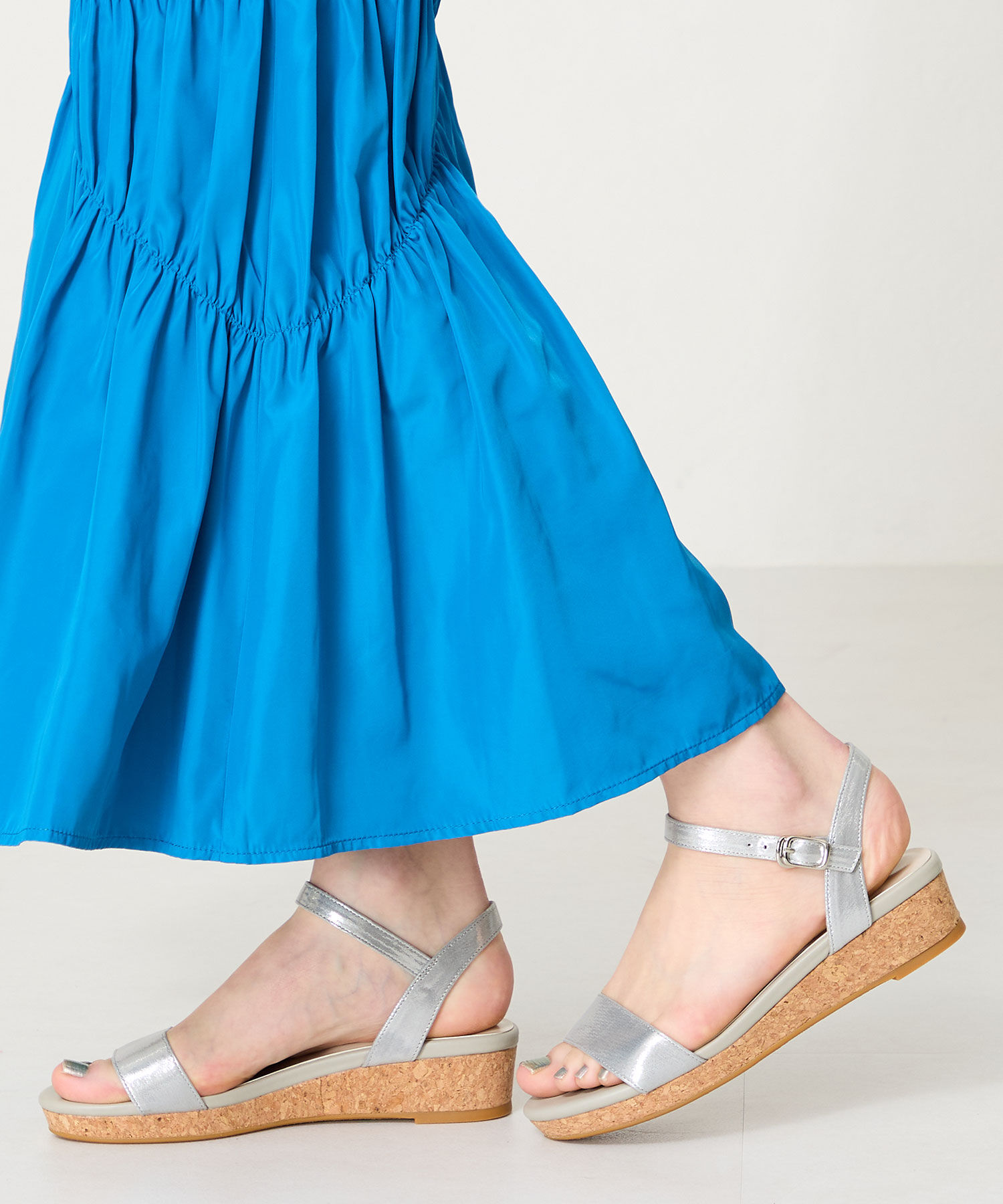 ORiental TRaffic「【WEB限定】ウエッジソールワンベルトサンダル/55203 サンダル 人気 トレンド 売れてる」|サンダル|