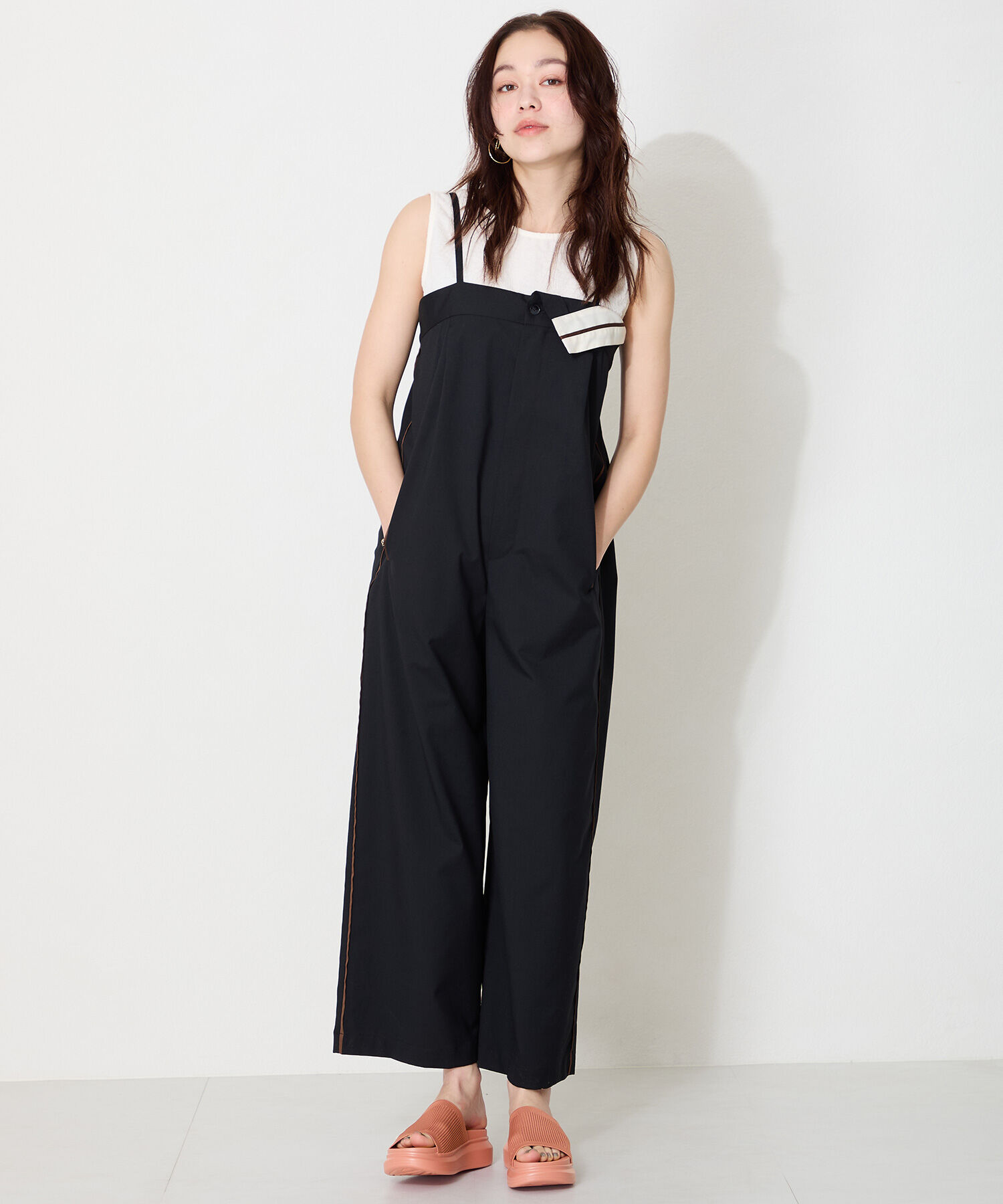 WA Oriental TRaffic「●2025春夏新作●厚底ニットミュールサンダル/52215 サンダル 厚底 ニット ミュール 人気 トレンド」|サンダル|