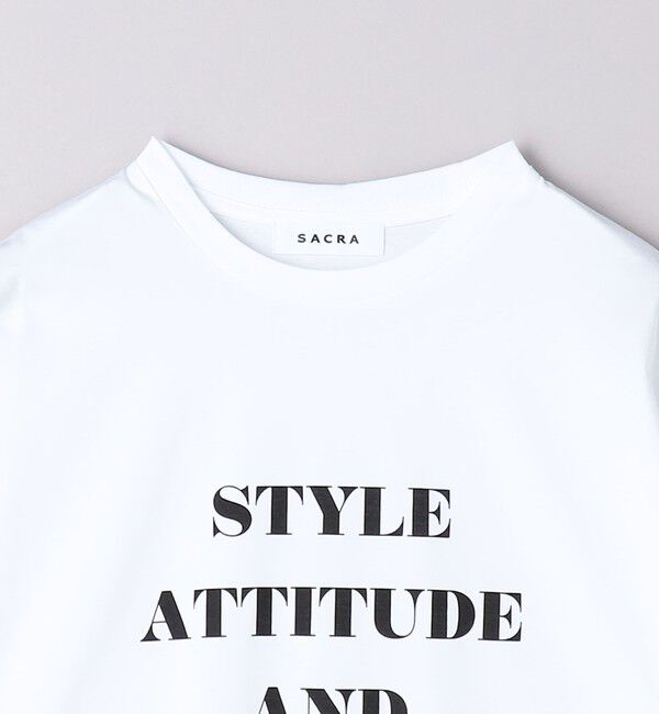 UNITED ARROWS「＜SACRA＞メッセージプリント Tシャツ」|Tシャツ・カットソー|
