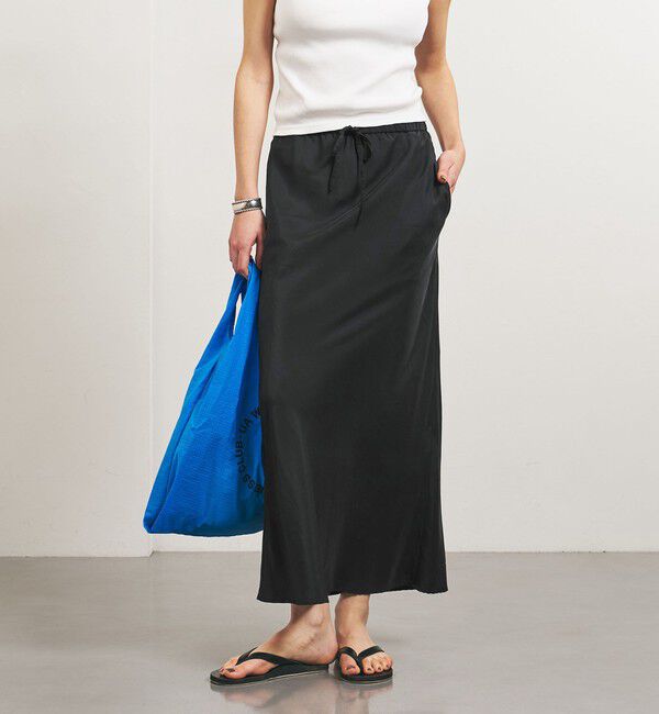 UNITED ARROWS「＜TO UNITED ARROWS＞フレア マキシスカート」|フレア|BLACK