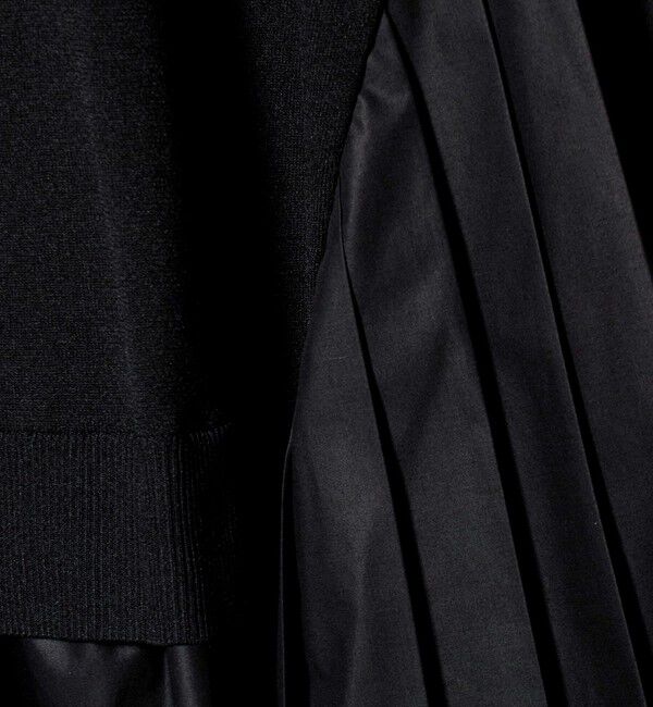 プリーツ コンビ ニット ブラウス ‐ウォッシャブル‐（UNITED ARROWS