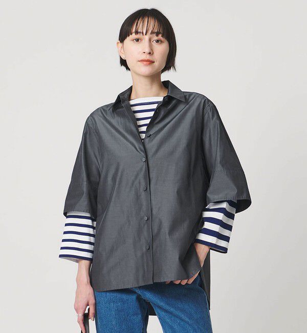 UNITED ARROWS「デニムライク ブライトローン シャツ ‐ウォッシャブル‐」|シャツ・ブラウス|