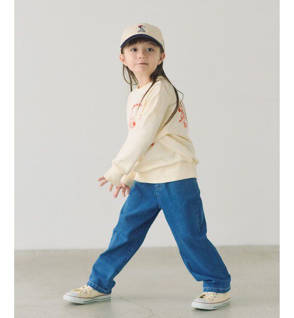 UNITED ARROWS green label relaxing「ストレッチデニム ストレートパンツ / キッズ  100cm-160cm - ストレッチ -」|デニム|COBALT