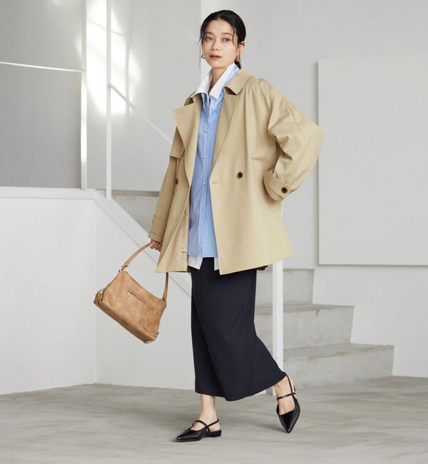 UNITED ARROWS green label relaxing「［size SHORTあり］ミドル トレンチ コート 撥水」|トレンチコート|
