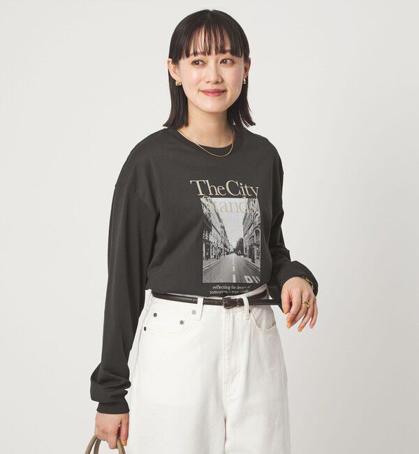 UNITED ARROWS green label relaxing「アソート グラフィック ロングスリーブ Tシャツ」|Tシャツ・カットソー|DK.GRAY