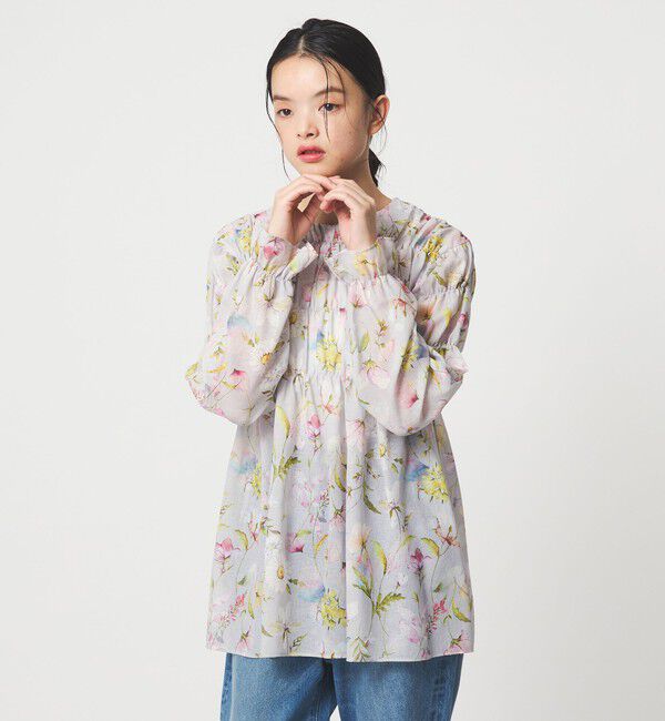 EMMEL REFINES「＜EMMEL REFINES＞EM フラワーシャーリング チュニック」|シャツ・ブラウス|