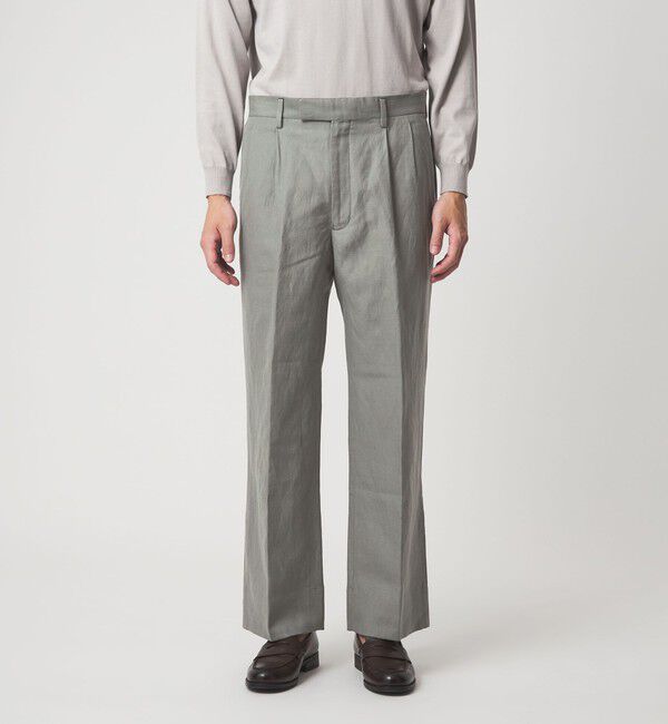 UNITED ARROWS green label relaxing「TW タンブラー 2プリーツ ワイド スラックス」|スラックス|