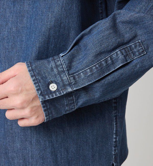 UNITED ARROWS green label relaxing「フェード デニム マイン レギュラーカラー シャツ」|シャツ・ブラウス|