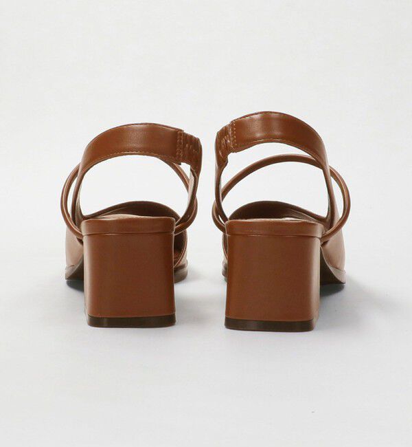 BEAUTY&YOUTH UNITED ARROWS「レザーライク オープントゥ バックストラップミュール」|サンダル|