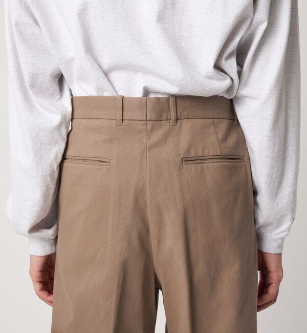 Steven Alan＞ ブラッシュド コットン アウト ワンプリーツ スラックス