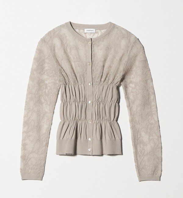 ATTISESSION「＜ATTISESSION＞レース ジャガード カーディガン」|カーディガン|