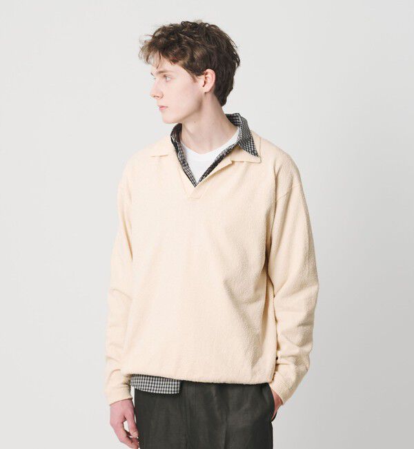 BEAUTY&YOUTH UNITED ARROWS「クリンプ コットン ポロスキッパー ニット」|ニット・セーター|