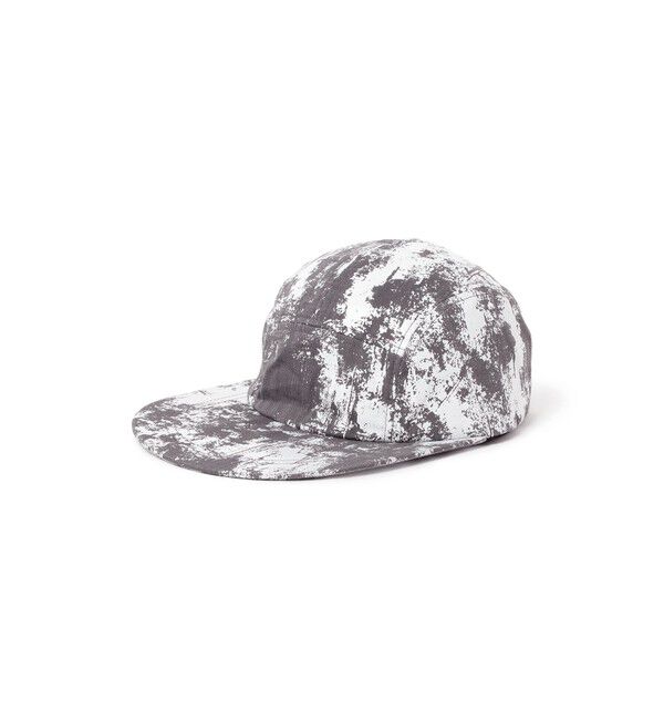 BEAMS PLUS「5PNL Long bill Cap Herringbone on Paint Print」|その他|GREY