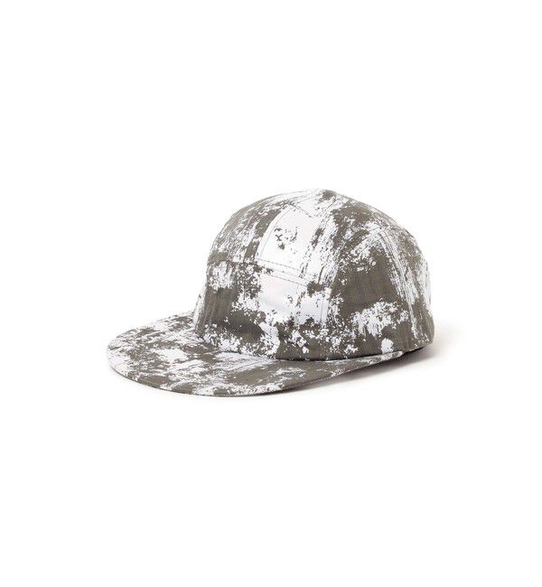BEAMS PLUS「5PNL Long bill Cap Herringbone on Paint Print」|その他|OLIVE