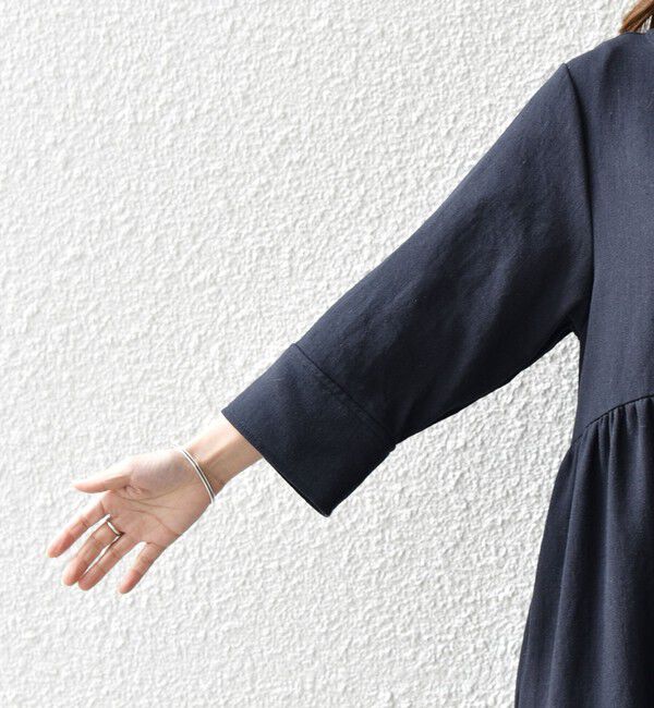 SHIPS any「SHIPS any:〈洗濯機可能〉リサイクル ブレンドリネン ティアード ワンピース 羽織り」|その他|