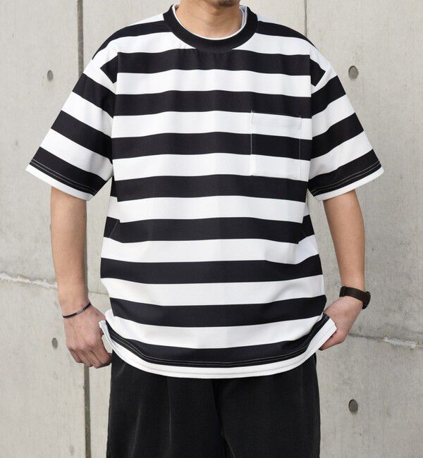 SHIPS any「SHIPS any: 〈吸水・速乾・ストレッチ〉 フェイク レイヤード Tシャツ 24SS◇」|Tシャツ・カットソー|