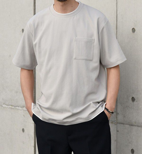 SHIPS any「SHIPS any: 〈吸水・速乾・ストレッチ〉 フェイク レイヤード Tシャツ 24SS◇」|Tシャツ・カットソー|