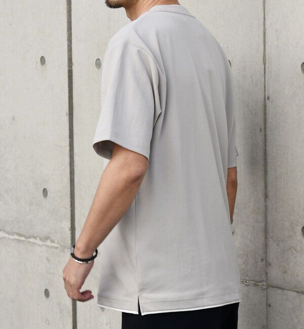 SHIPS any「SHIPS any: 〈吸水・速乾・ストレッチ〉 フェイク レイヤード Tシャツ 24SS◇」|Tシャツ・カットソー|