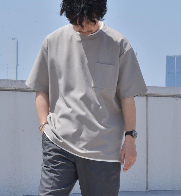 SHIPS any「SHIPS any: 〈吸水・速乾・ストレッチ〉 フェイク レイヤード Tシャツ 24SS◇」|Tシャツ・カットソー|