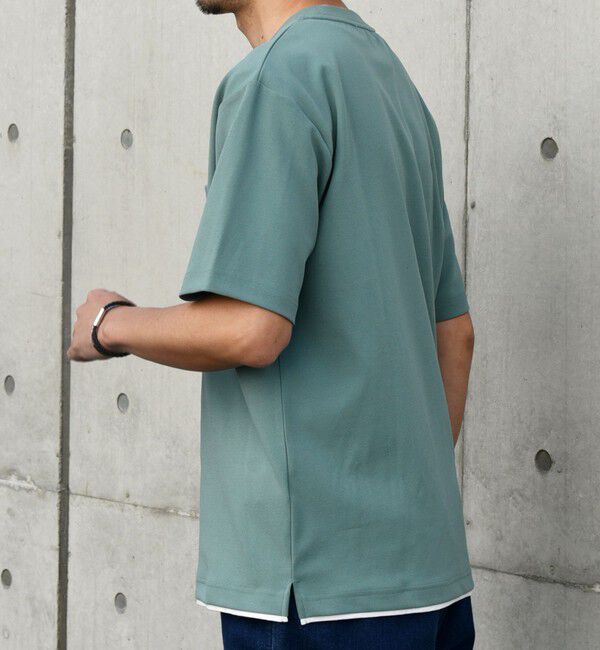 SHIPS any「SHIPS any: 〈吸水・速乾・ストレッチ〉 フェイク レイヤード Tシャツ 24SS◇」|Tシャツ・カットソー|