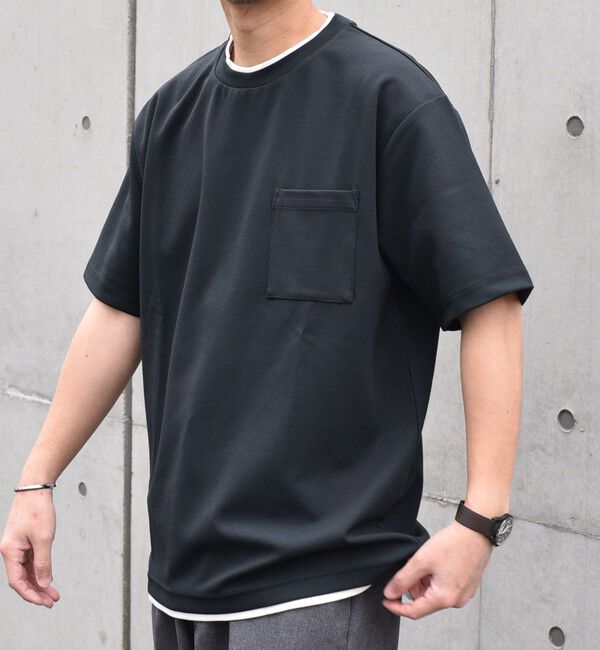 SHIPS any「SHIPS any: 〈吸水・速乾・ストレッチ〉 フェイク レイヤード Tシャツ 24SS◇」|Tシャツ・カットソー|