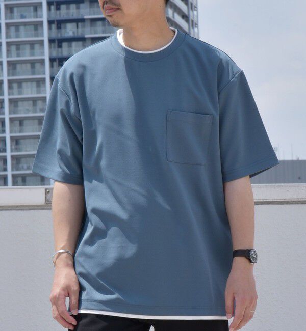 SHIPS any「SHIPS any: 〈吸水・速乾・ストレッチ〉 フェイク レイヤード Tシャツ 24SS◇」|Tシャツ・カットソー|