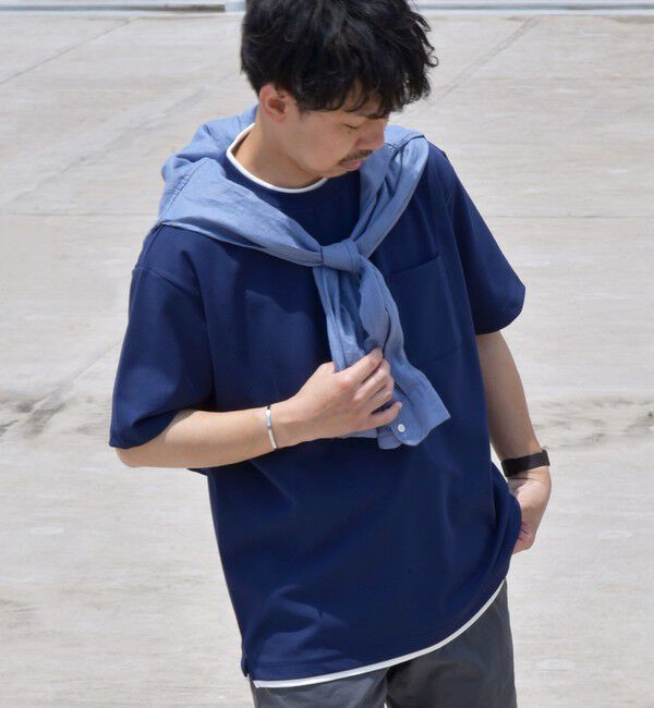 SHIPS any「SHIPS any: 〈吸水・速乾・ストレッチ〉 フェイク レイヤード Tシャツ 24SS◇」|Tシャツ・カットソー|