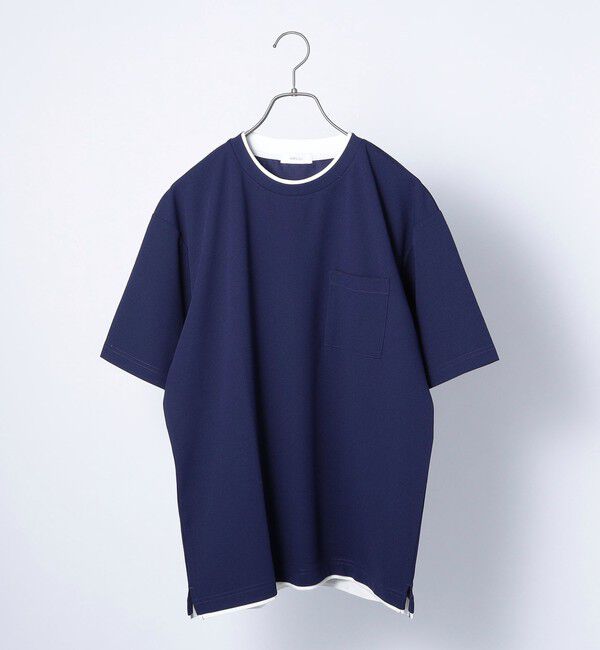 SHIPS any「SHIPS any: 〈吸水・速乾・ストレッチ〉 フェイク レイヤード Tシャツ 24SS◇」|Tシャツ・カットソー|