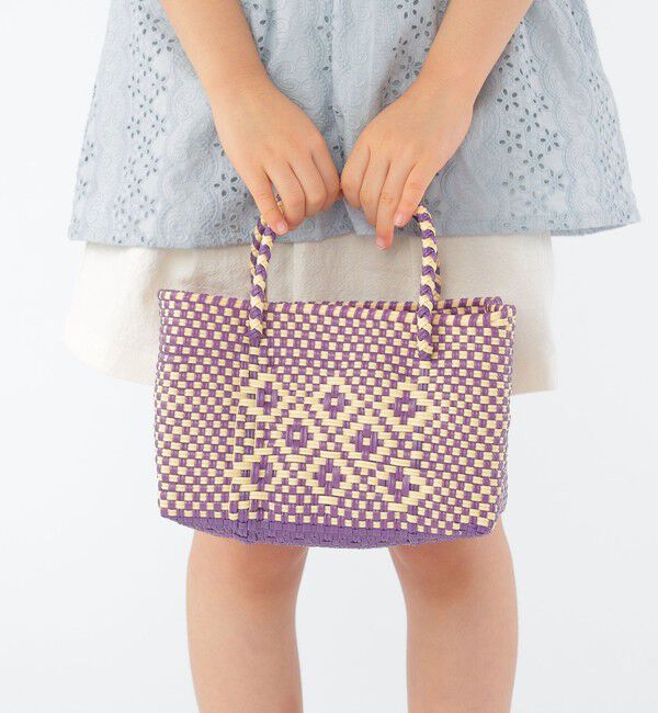 SHIPS KIDS「【SHIPS KIDS別注】Diminutivo:MINI BOLSA(SS)」|かごバッグ|ライトパープル