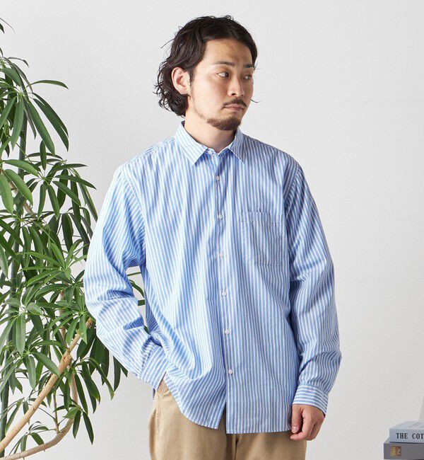 SHIPS any「SHIPS any: ストライプ / ソリッド リラックス レギュラーカラー シャツ 24SS◇」|シャツ・ブラウス|