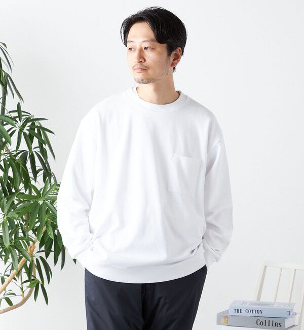 SHIPS any「SHIPS any: ソリッド / ボーダー スウェットライク Tシャツ (ロンT)◇」|Tシャツ・カットソー|