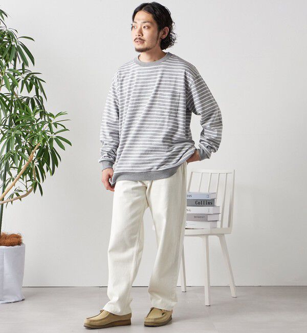 SHIPS any「SHIPS any: ソリッド / ボーダー スウェットライク Tシャツ (ロンT)◇」|Tシャツ・カットソー|