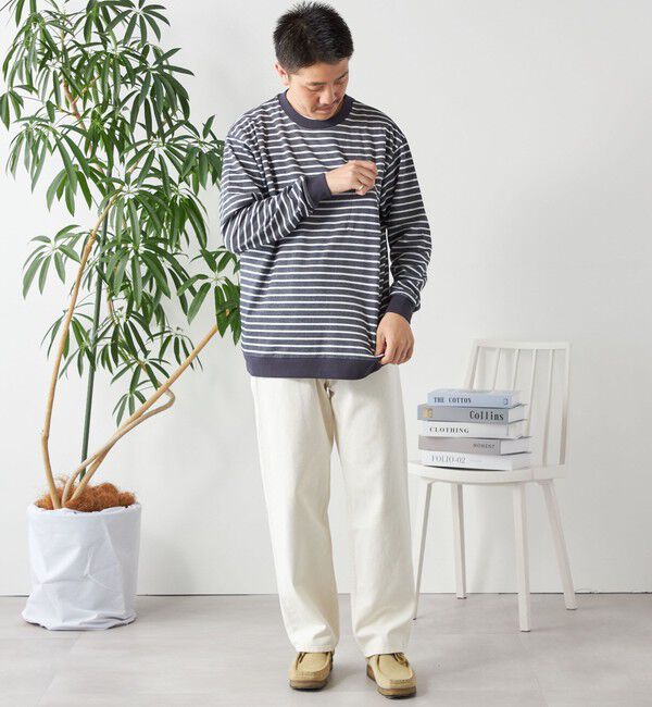 SHIPS any「SHIPS any: ソリッド / ボーダー スウェットライク Tシャツ (ロンT)◇」|Tシャツ・カットソー|