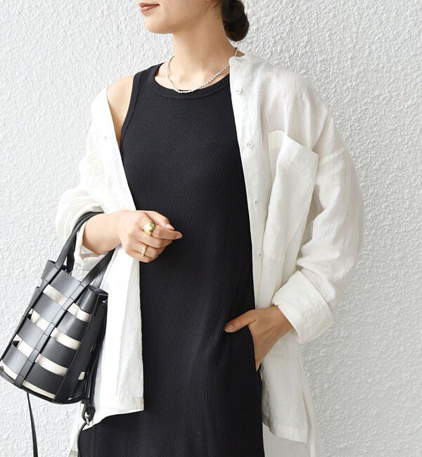 SHIPS any「SHIPS any:〈洗濯機可能〉ワッフル タンク ロング ワンピース」|ワンピース|