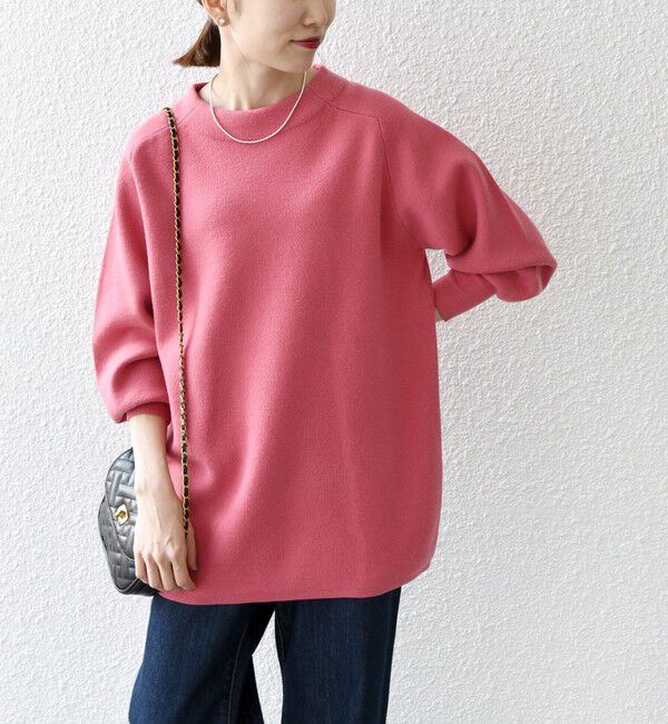 SHIPS any「SHIPS any:〈手洗い可能〉ミラノリブ スタンドネック プルオーバー」|ニット・セーター|