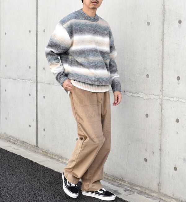 SHIPS any「SHIPS any: 〈手洗い可能〉ランダム グラデーション カラー クルーネック ニット◇」|ニット・セーター|