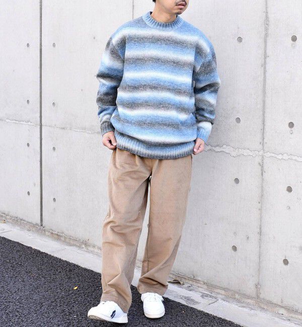 SHIPS any「SHIPS any: 〈手洗い可能〉ランダム グラデーション カラー クルーネック ニット◇」|ニット・セーター|