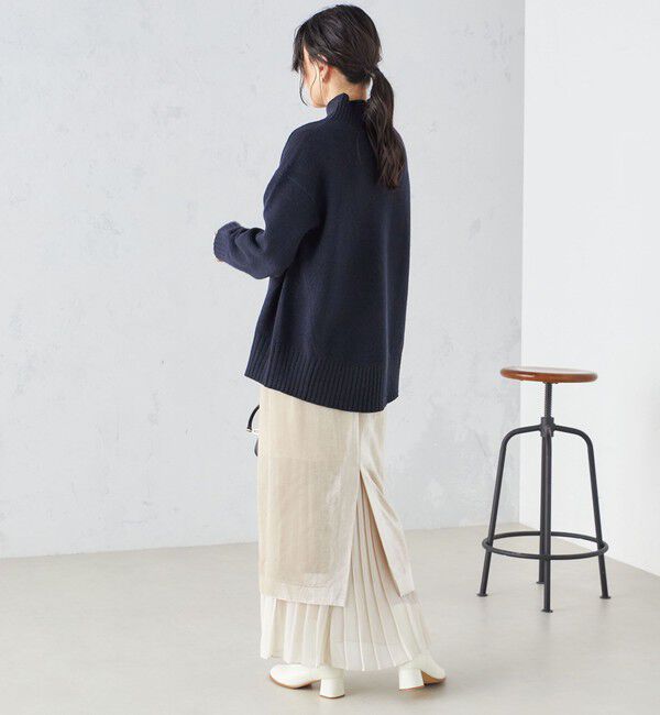 SHIPS for women「プリーツ コンビ クラッシュ スカート ◇」|スカート|