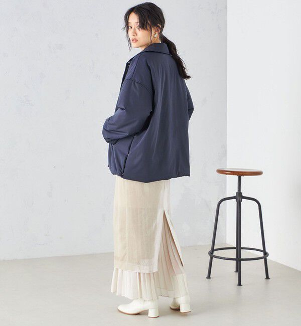 SHIPS for women「プリーツ コンビ クラッシュ スカート ◇」|スカート|