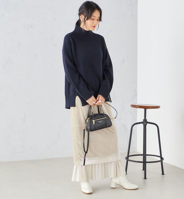 SHIPS for women「プリーツ コンビ クラッシュ スカート ◇」|スカート|