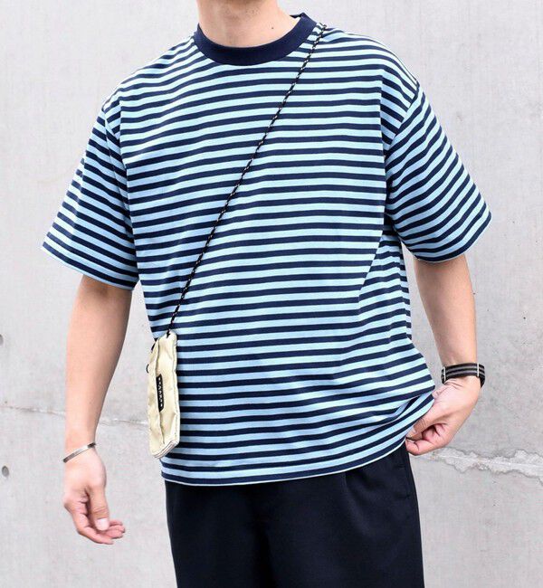 SHIPS any「SHIPS any: ベーシック ボーダー リラックス Ｔシャツ 24SS◇」|Tシャツ・カットソー|ブルー