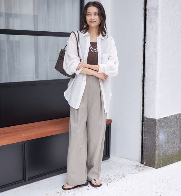 SHIPS for women「〈手洗い可能〉IMPERIAL LINEN オーバー シャツ」|シャツ・ブラウス|