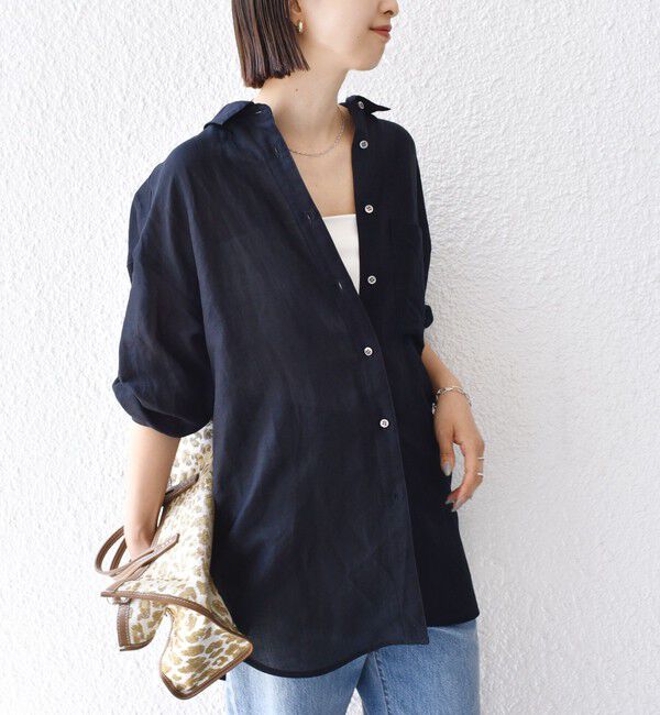 SHIPS for women「〈手洗い可能〉IMPERIAL LINEN オーバー シャツ」|シャツ・ブラウス|