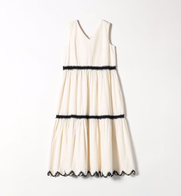 SHIPS any「bon_meur:〈洗濯機可能〉ブランケット エンブロイダリー ティアード ワンピース」|ワンピース|