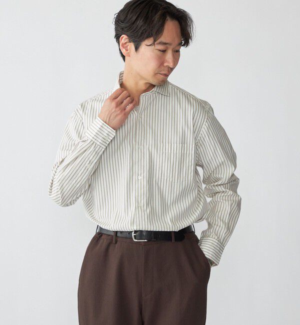 SHIPS「SHIPS: セミワイド スムース テックス ブロードシャツ」|シャツ・ブラウス|