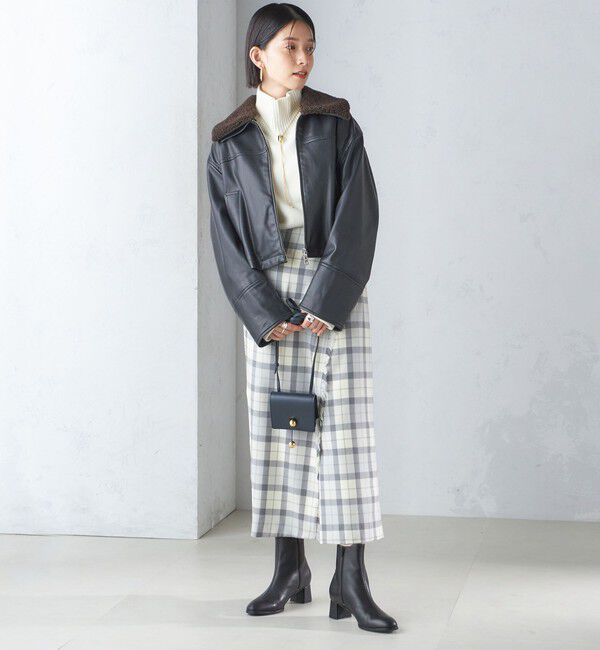 SHIPS for women「チェック フリンジ スカート」|スカート|