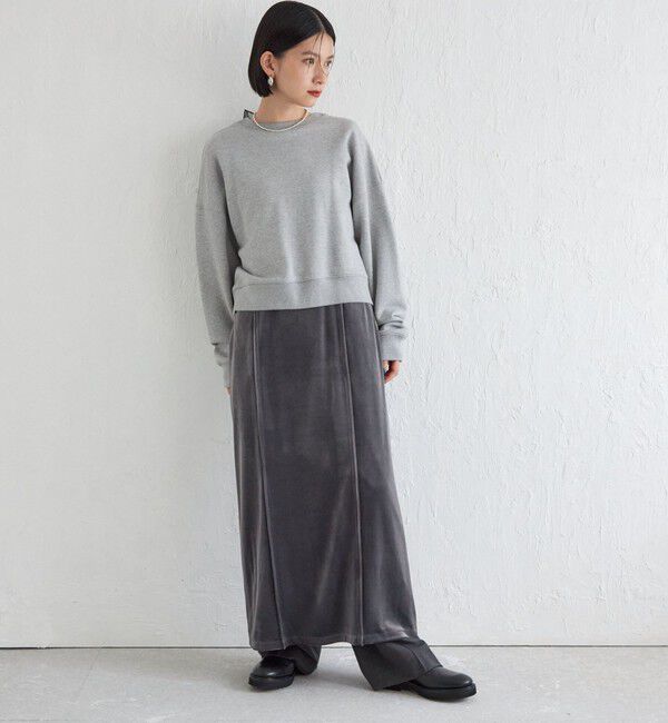 SHIPS for women「Wai＋:〈手洗い可能〉ストレッチ ポリエステル ベロア ワンピース」|ワンピース|