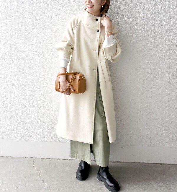 SHIPS any「SHIPS any: ノンミュールジングウール スタンドネック ロング コート」|その他|