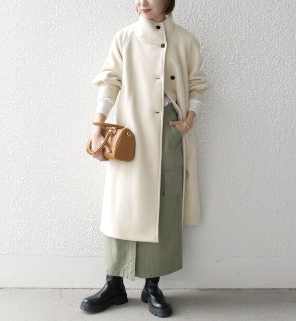 SHIPS any「SHIPS any: ノンミュールジングウール スタンドネック ロング コート」|その他|