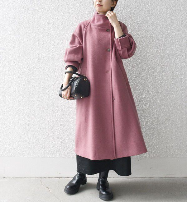 SHIPS any「SHIPS any: ノンミュールジングウール スタンドネック ロング コート」|その他|
